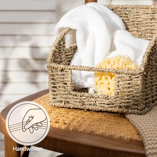 Seagrass Storage Baskets (Natural(Seagrass) / 17"L x 11"W x 7½"H + 2x 7½"L x 9½"W x 6¾"H)