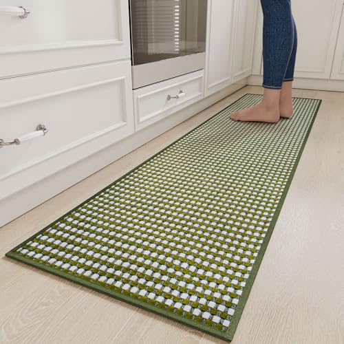 Long Kitchen Runner Rugs Kitchen Mat Non Slip Washable Blue 17"x71"