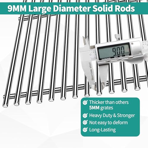 9MM 17.5" Stainless Steel Grill Grates for Weber Spirit E (17.5" Spirit 300)