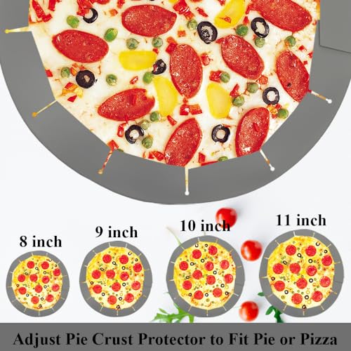 Adjustable Pie Crust Shields Baking Protectors (Grey-1pcs)