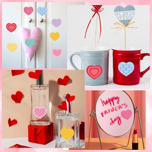 500 Heart Stickers Roll (8-color Hearts)