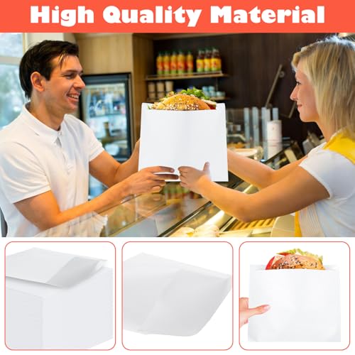 600 Pack Wax Paper Sandwich Bags 8x10 inch Wax Paper Bags (White-600PCS / 8x10 inch)