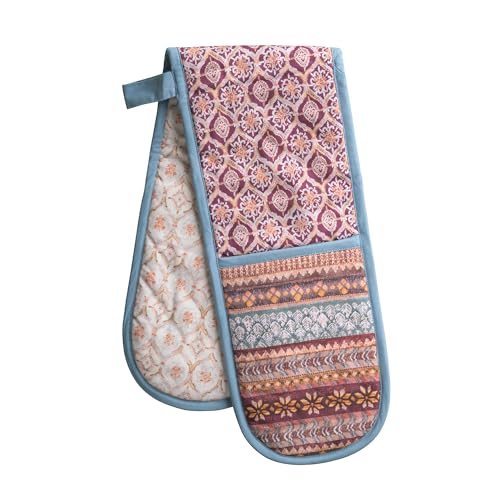 Double Oven Mitts 100% Cotton Double Oven Glove (022 - Fair Isle / 7" x 35" (Double Oven Mitt))