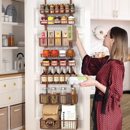 Over The Door Pantry Organizer (Brown / 8-Tier)