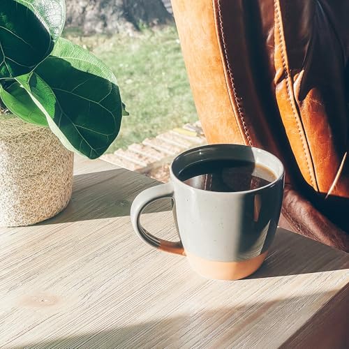 Ceramic Large Latte Mug Set of 4 (Assorted Neutrals)