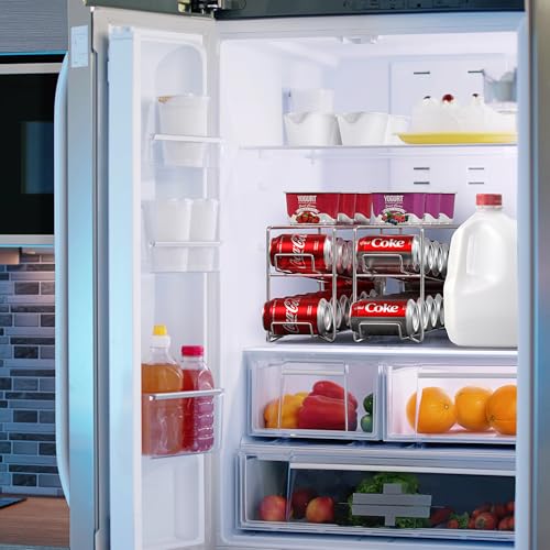 Soda Can Dispenser Rack for Fridge (12 Count)