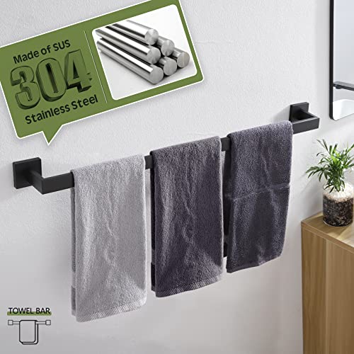 32 Inch Single Towel Bar (Matte Black / 32-Inch)