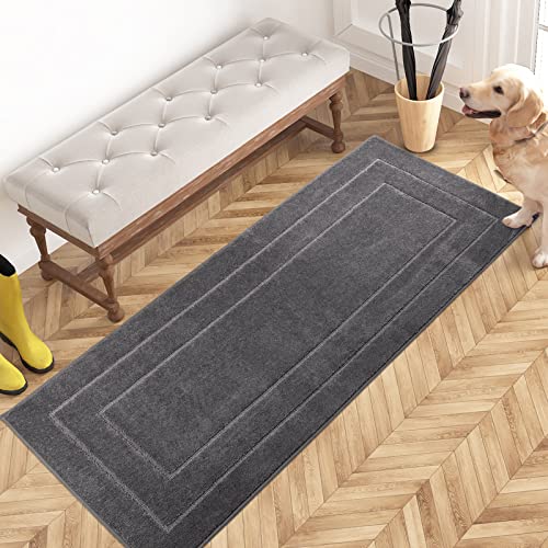 Hallway Runner Rug (Grey / 24" X 59" (Runner))