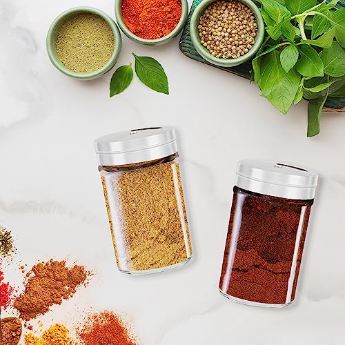 Spice Jars 6 Pack 3 oz Spice Bottles with Shaker Lids (3oz / 80ml)