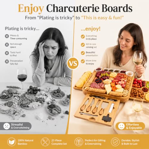 Charcuterie Boards Gift Set (Woody)