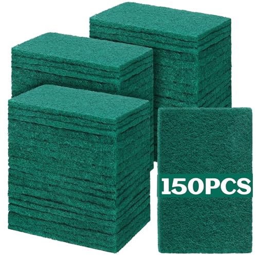 150 Pcs Heavy Duty Scouring Pads Bulk for Kitchen Dish