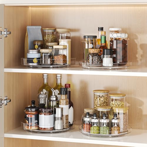4 Pack Clear Lazy Susan (9+10inch - 4 Pack)