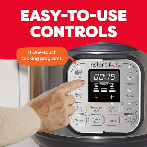 Duo 7-in-1 Mini Electric Pressure Cooker, Slow Rice Cooker, Steamer, Sauté, Yogurt Maker, Warmer & Sterilizer, Includes Free App with over 1900 Recipes, Stainless Steel, 3 Quart (3 Quarts)