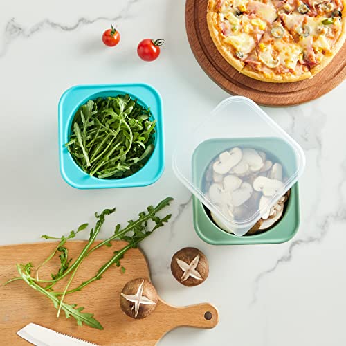 500ml Individual Pizza Dough Proofing Container with Airtight Lid (Green)