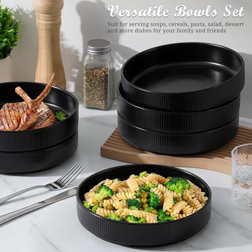 Pasta Bowls Set of 6 (Matte Black)