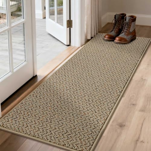 Dirt Trapper Door Mat 17"x60" Non Slip Washable Taupe (Taupe / 17" x 60")