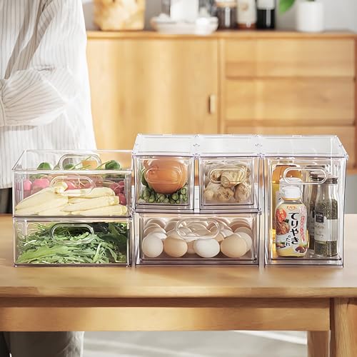 Clear Stackable Storage Drawers