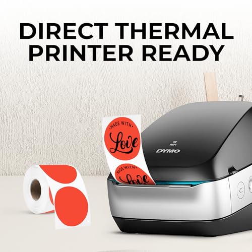 Red Thermal Labels (Red / 300 Stickers)