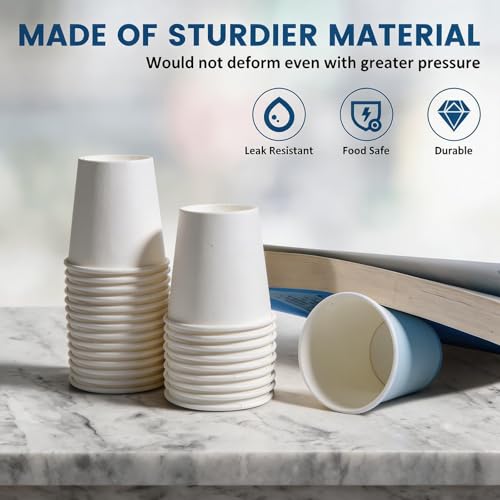Disposable Paper Coffee Cups 3 oz 500 Count (White - 3 oz)