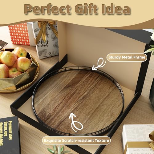 Acacia Wood 16" Lazy Susan Turntable Organizer for Table Top