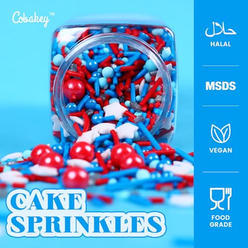 Patriotic Sprinkles for Baking (4.23 Ounce)