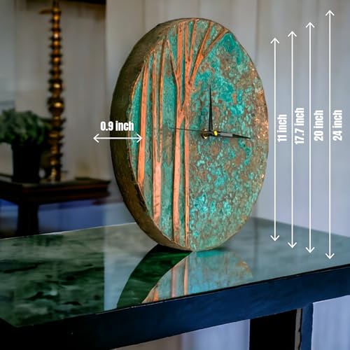 Handmade Copper Wall Clock Artisan Touch in Every Piece (Tree of Time / 11)