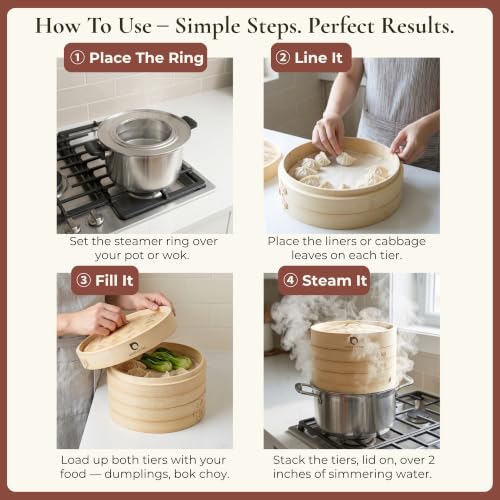 Bamboo Steamer Basket 10
