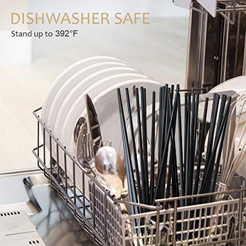 10 Pairs Fiberglass Chopsticks (Gold-10 Pairs)