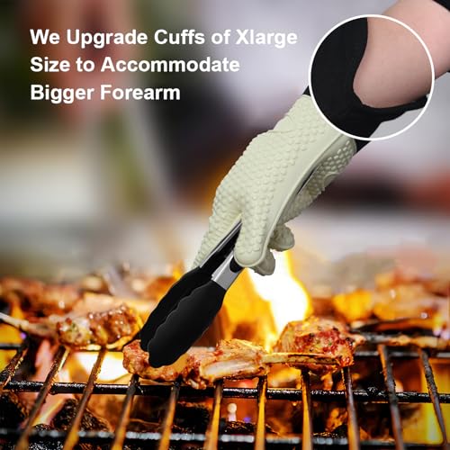 BBQ Gloves Heat Resistant Oven Mitts (2 Count)