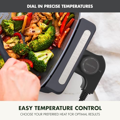 Advanced 12” X 15” Electric Skillet with Lid (12" x 5" Electric Skillet / Graphite)