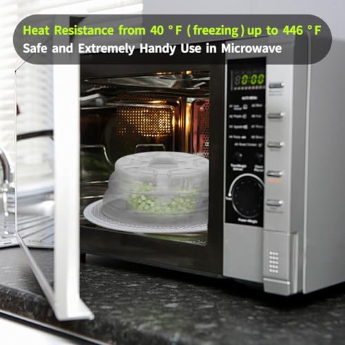Microwave Dish Cover Microwave Cover for Food Microwave Splatter Cover (Clear White)