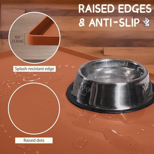 Silicone Cat & Dog Food Mat for Floors Waterproof