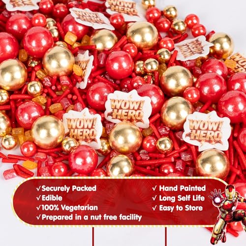 Edible Hero Sprinkles for Cake Decorating (Heroism)