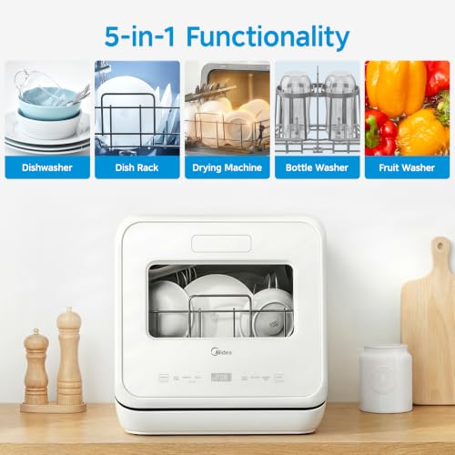 Countertop Dishwasher with 1.32Gal Tank (Whole White)