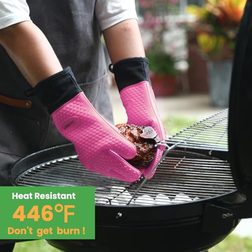 BBQ Gloves Heat Resistant Oven Mitts (2 Count)