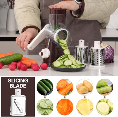 Rotary Cheese Grater Hand Crank Cheese Shredder for Fresh Cheese