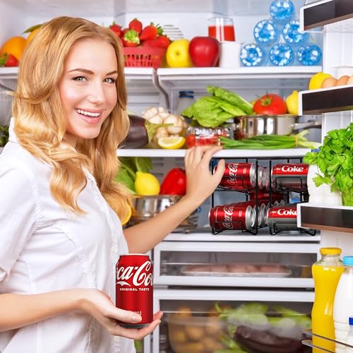 Soda Can Dispenser Rack for Fridge (12 Count)