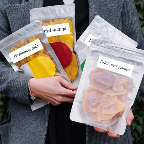 500 Blank Removable Freezer Labels Water Oil Resistant with Perforation Line for Food Containers Jars Pantry Organization
