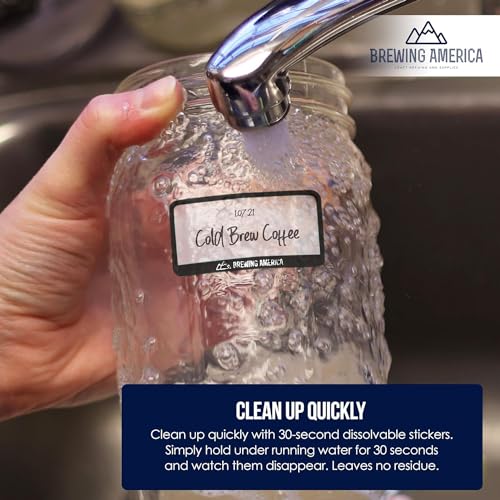 Dissolvable Food Labels for Food Containers (Black)