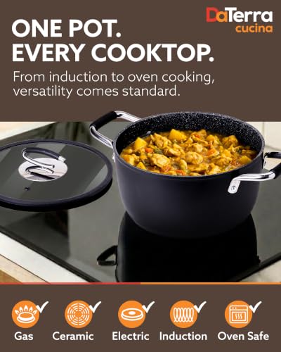 Nonstick Ceramic Dutch Oven Pot w (5 Quarts)