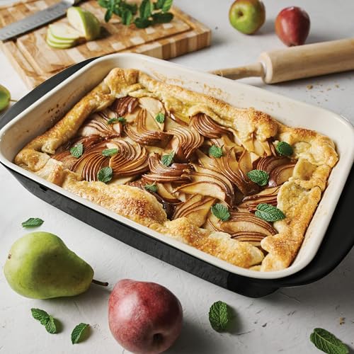 Mae 3 Pc Ceramic Porcelain Baking Pans Set (Black)