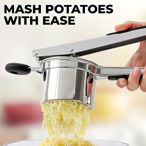Premium Large 15oz Potato Ricer With 3 Interchangeable Discs