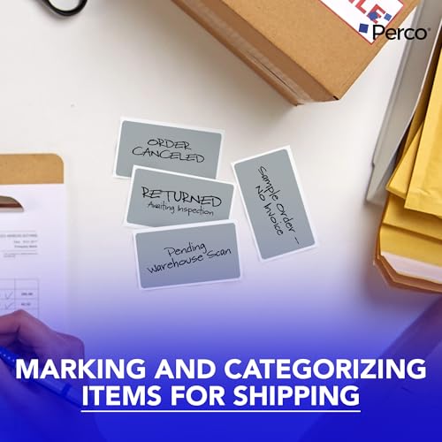 Grey 3x5 Inch Perforated Sticker Labels (Mini Roll / Grey)