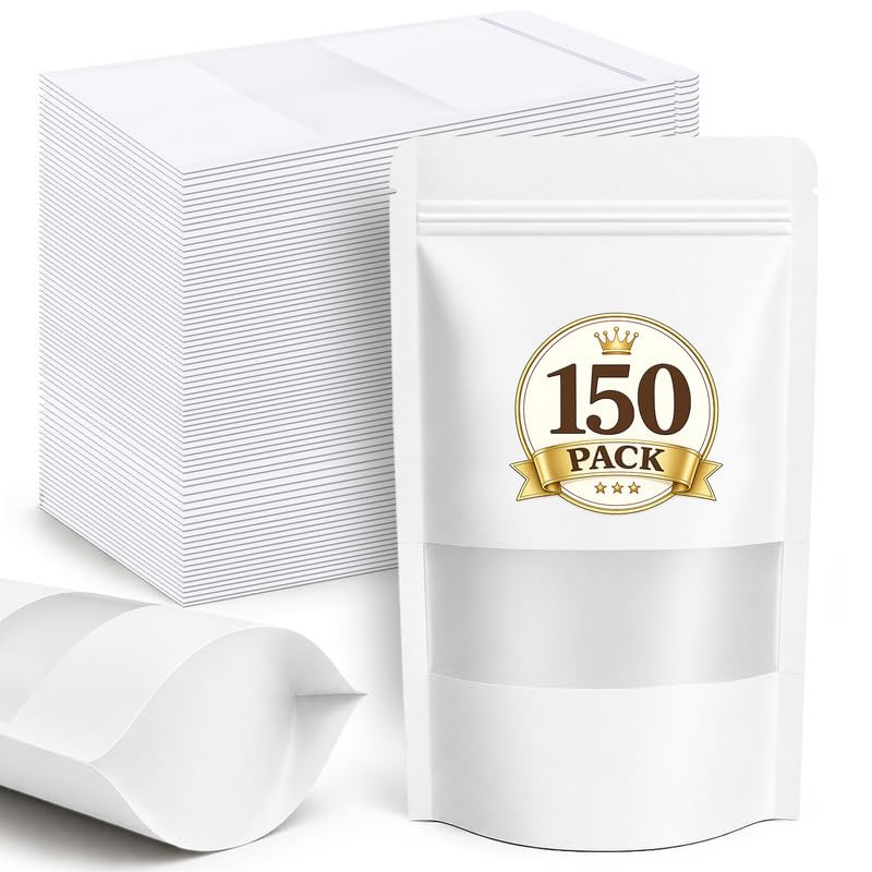 150 Pack Snack Bags (White / 150 Pack 4x6in (10x15cm))