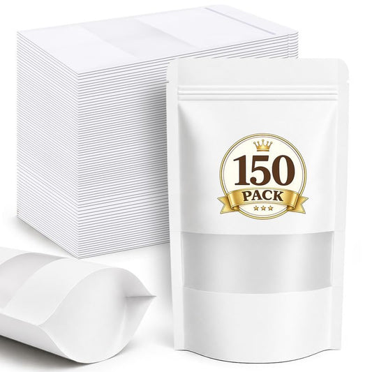 150 Pack Snack Bags (White / 150 Pack 4x6in (10x15cm))