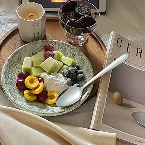 36 Pcs Dinner Spoons Set (36 Pcs 7.4'' Silver Dinner Spoons)