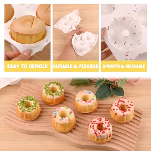 3 Pcs Mini Fluted Cake Pan (Fluted Tube Pan C - 3 Pack)