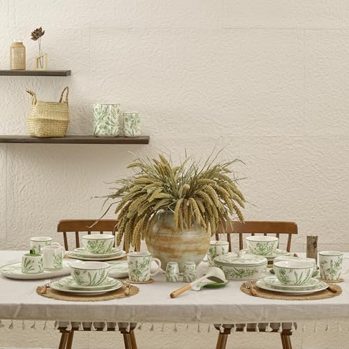 Green Garden Toile De Jouy Ceramic Sugar and Creamer Set (Green Garden Toile De Jouy)