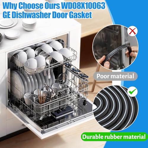 Upgraded WD08X10063 Dishwasher Door Seal