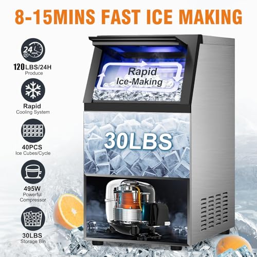 Commercial Ice Maker Machine (121Lbs/24)